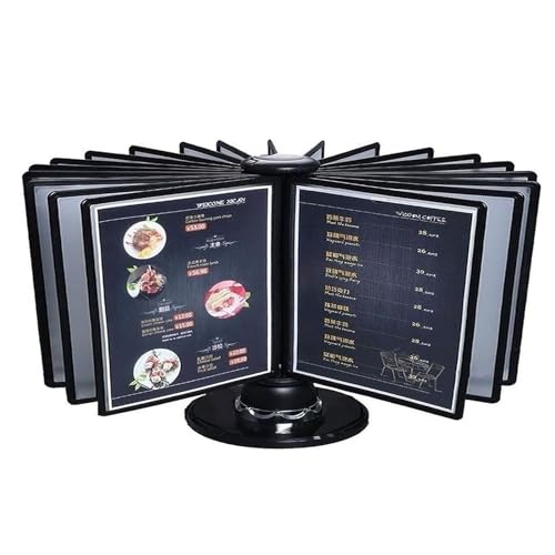 Wand-Dokumenten-Organisator, Desktop Flip Display-Ordner, 20 doppelseitige Platten, 40 Blatt Kapazität, Katalog Display Rack, Brief-Größe, for Büro/zu Hause Anzeige und Lagerung A4 Dokumente von AthuAh