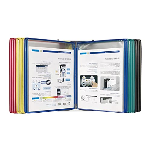 Wand-Dokumenten-Organisator, Katalogständer zur Wandmontage, wandmontiertes Referenzsystem, mit 20 leicht zu beladenden Taschen - Kapazität 40 Blatt - Briefgröße A4(Multi coloured) von AthuAh