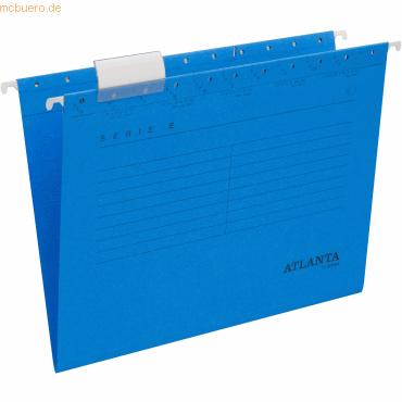 25 x Atlanta Hängemappe Serie E A4 240g/qm blau von Atlanta