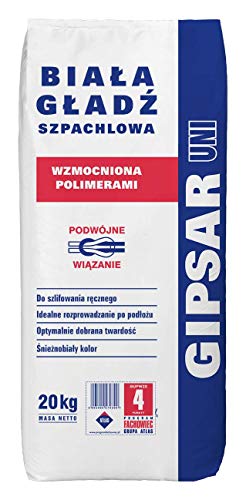 ATLAS GIPSAR UNI Gipsfeinputz Spachtelmasse polymerverstärkt Weiß 20kg ATLAS GIPSAR UNI Gipsfeinputz Spachtelmasse polymerverstärkt Weiß 20kg von Atlas