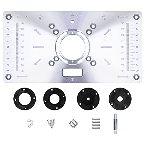 Aluminium Router Tisch Einlegeplatte, Holzbearbeitungs Graviermaschine Flipboard Router Tisch Einlegeplatte Trimmmaschine Flip Board[Schwarz]Oberfräsen von Atyhao