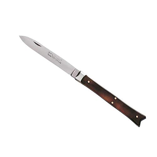 Messer in Blitzschuh-Queue Fisch 9 cm Schildpatt-Griff AC OEM 270940 von Au sabot