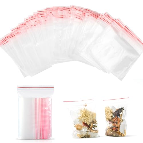 1000 Stück Zip Beutel(4cm*6cm),Druckverschlussbeutel aus transparentem Kunststoff,Kleine Plastiktüten für Süßwaren,Schokolade, Lutscher, Tiefkühlprodukte, Cerealien und Trockenfrüchte von Aubess