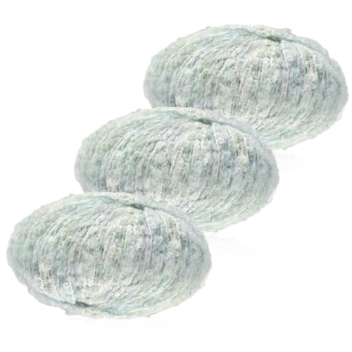 Aublinto Garn Häkelgarn zum Stricken und Häkeln DIY Handwerk Häkelgarn Strickgarn Milchgarn warm gefärbtes Schlingengarn Für Plüschtier, Fransengarn zum häkeln Strickwolle Babywolle 3er-Pack von Aublinto