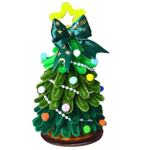 DIY Christmas Tree Kit Set aus Rohrreinigen für kreative Handarbeit - Weihnachtsdekorationen zum Basteln und Gestalten eigener Weihnachtsschmuck Green Gradient von Aublinto