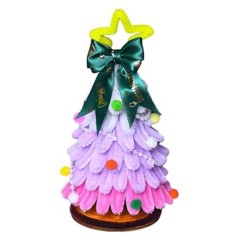 DIY Christmas Tree Kit Set aus Rohrreinigen für kreative Handarbeit - Weihnachtsdekorationen zum Basteln und Gestalten eigener Weihnachtsschmuck Purple Gradient von Aublinto