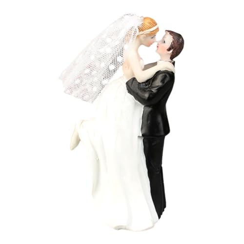 Wedding Torte Topper, Hochzeitspaar, Kuchen Figur Hochzeitstorte Dekoration, Kuchen Dekorationen Hochzeitstorte Topper Braut und Bräutigam Harz Figur Hochzeit Party Kuchen dekorative Figuren HG005 von Aublinto