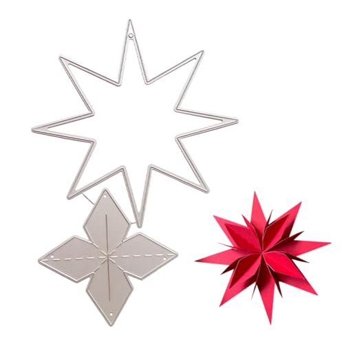 Weihnachtsstern Mustern Stanzformen Prägeschablone Metall Layered Poinsettia Geätzte Stirbt Xmas Weihnachten Schneidet Metall Stanzformen Scrapbooking Crafting Paper Art Schablone Poinsettia von Aublinto