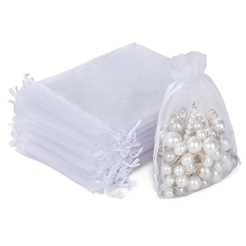 Aucuu 105 Stück Organzasäckchen Klein, 10 x 15 cm Hochzeit Säckchen Organza Beutel Schmuckbeutel Bonbonsbeutel Geschenksäckchen für Hochzeit, Gastgeschenk, Jubiläum von Aucuu