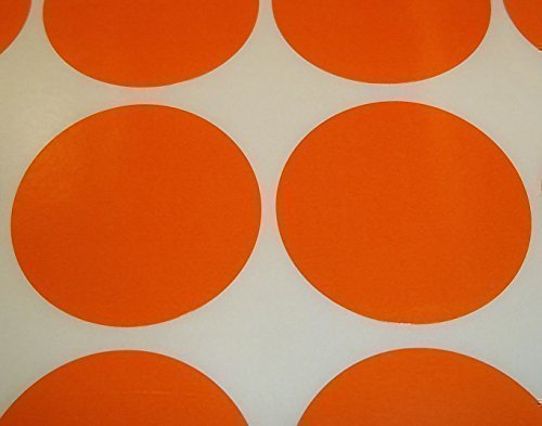 Audioprint Ltd. Pack of 60 Rund Farbcode Punkte Blanko Preis Aufkleber Klebeetiketten - Orange, 45mm von Audioprint Ltd.