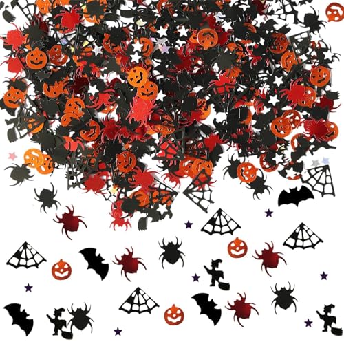 Aufquwk Halloween-Konfetti, Tischstreukonfetti | Halloween-Party-Konfetti,PVC-Pailletten-Halloween-Wurfkonfetti für Halloween-Partydekorationen, 15 g von Aufquwk