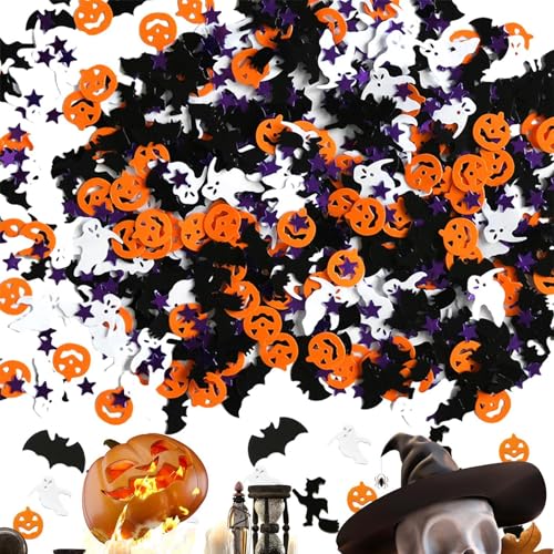 Aufquwk Tischstreukonfetti,Halloween Glitzerkonfetti - Halloween-Party-Konfetti | PVC-Pailletten-Konfetti-Trick-Party-Streusel-Konfetti-Dekorationen, 15 g von Aufquwk