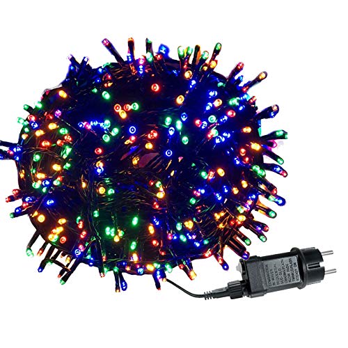 AufuN LED Lichterkette Außen Bunt Außenlichterkette Weihnachtsbeleuchtung Wasserdicht IP44 mit 8 Leuchtmodi für Hochzeit, Party, Garten, Ostern (50m,500LEDs,Bunt) von AufuN