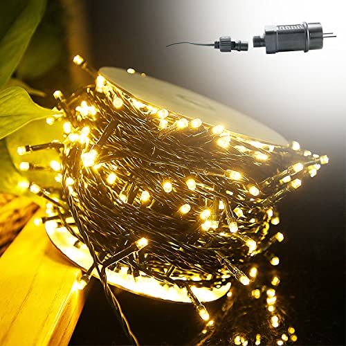 AufuN Led Lichterkette Außen Lichterketten Strombetrieben mit stecker, 100M LED Lichter IP44 Wasserdicht mit 8 Modi für außen innen Garten, Hochzeit, Weihnachten, Party(100M 1000 LED Warmweiß) von AufuN