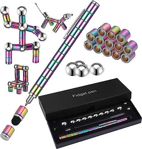 Auidy_6TXD Magnetischer Kugelschreiber,Magnet Stift, Magnet Stift Gravity Fidget Pen,Multifunktions Magnetstift für Frauen Geschenk Männer Kinder von Auidy_6TXD