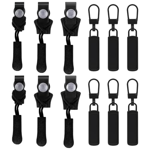 Auiremrti Ersatz Zipper Set, 6 Stück Reißverschluss Reparatur, 6 Abnehmbare Zipper in Groß, Mittel, Klein, Reißverschluss-Fix-Kit für Jacken, Taschen, Rucksäcke von Auiremrti