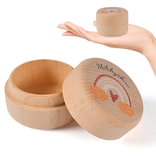 Auirshiky Babyzahndose, Babyzahndose personalisiert aus Holz, Zahndose Geschenkidee zur Taufe, geschenkt an frischgebackene Eltern von Auirshiky