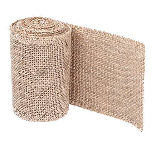 3 Arten Sackleinenrolle, Dekorativer Jute-Sackleinenstoff, Robuste Weihnachtsdekoration (Breite 10 cm, Länge 3 Meter) von Aumotop