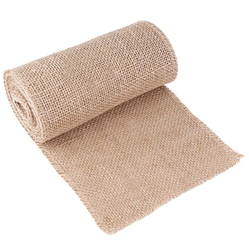 3 Arten Sackleinenrolle, Dekorativer Jute-Sackleinenstoff, Robuste Weihnachtsdekoration (Breite 15 cm, Länge 3 Meter) von Aumotop