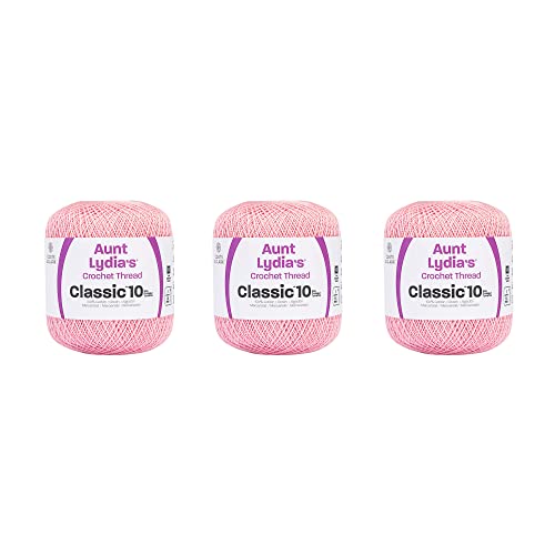 Aunt Lydia 154.0401P03 Klassisch Garn, Baumwolle, Orchid Pink, 3 Pack, 3 stück von Aunt Lydia