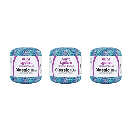 Aunt Lydia 154.0995P03 Klassisch Garn, Baumwolle, ocean, 3 Pack von Aunt Lydia's