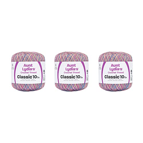 Aunt Lydia 154.0465P03 Klassisch Garn, Baumwolle, Pastellfarben, 3 Pack von Aunt Lydia's