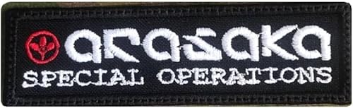 Cyber Arasaka Special Operations Logo Patch CYBRPNK – Lustiger taktischer Militärmoral, bestickter Aufnäher, Hakenverschluss, Rückseite schwarzer Hintergrund von Aunuo