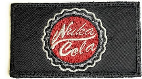 Fallout Nuka Cola Patch Fallout – lustiger taktischer Militärmoral, bestickter Aufnäher, Hakenverschluss, Rückseite schwarzer Hintergrund von Aunuo