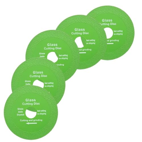 Schleifscheibe für Steinplatten, unzerstörbare Scheibe für Winkelschleifer, zum glattenSchneiden und Schleifen vonGlas,Jade, Weinflaschen, Fliesen, Marmor, Trennscheiben für Fliesen und Steinplatten(5 von Auosxny