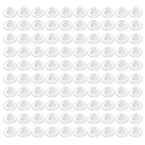 100 Stück transparente Gummi-Ohrring-Stopper, sichere Ohrstecker, Zubehör, Ohrringe, Verschlüsse für Schmuckbegeisterte von Aurgiarme