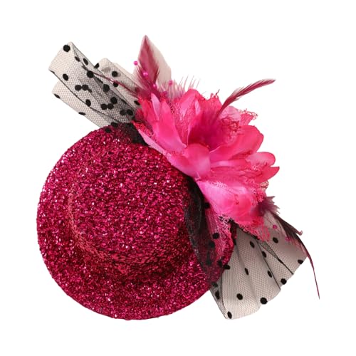 Aurgiarme Fascinator aus gefiedertem Netzstoff, Haarspange mit Blume für Cocktails, Partys, Verkleidungen, Accessoires, Karneval, Party, Kopfbedeckung von Aurgiarme