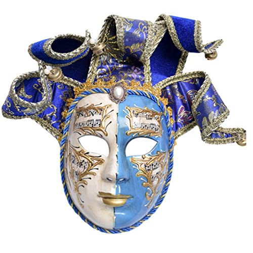 Aurgiarme Italia Maske Narren-Mask Vollgesichtsmaske Frauen Gesichtsmaske Wand Dekorative Kunstsammlung Maske für Männer und Frauen Narrenmaske Vollgesichtsmaskerade Maske Wanddekoration Frauen von Aurgiarme