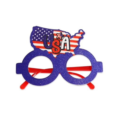Aurgiarme Patriotics Filzbrillen, Brillen, Dekorationen, Unabhängigkeitstag, Partyzubehör, bunte Buchstaben-Dekorationen für den Außenbereich von Aurgiarme