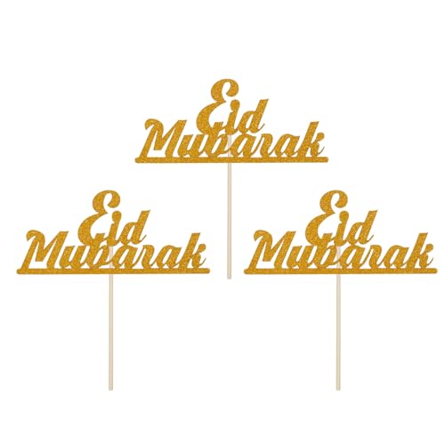 Gold EidMubarak Cake Toppers Ramadans Cake Decorations Ramadans Decorations 2024 Islamic Muslims Cake Decorations von Aurgiarme