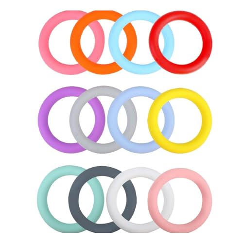 O-Ringe in 12 Farben, anpassbar, Silikon für künstlerische Projekte, bunte Ringe für Anhänger und Schlüsselanhänger von Aurgiarme