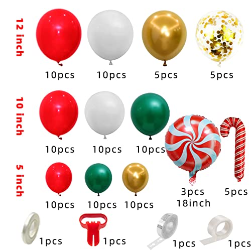 Weihnachtsballon Set Aufblasbare Luftballons Aus Latex Ornament Set Zubehör Für Neujahr Geburtstag Party Hintergrund Weihnachtsfeier Ballons von Aurgiarme