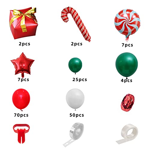 Weihnachtsballon Set Aufblasbare Luftballons Aus Latex Ornament Set Zubehör Für Neujahr Geburtstag Party Hintergrund Weihnachtsfeier Ballons von Aurgiarme