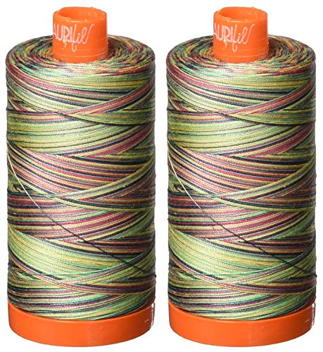 Aurifil 50WT Marrakesch (3817) Mako-Baumwollgarn, bunt, je 1400 m, 2 Stück von Aurifil