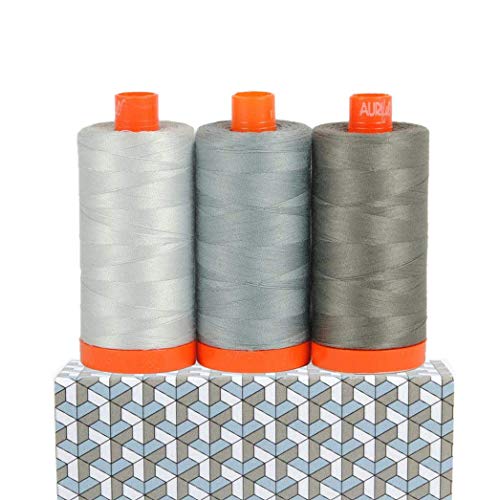 Aurifil Gewinde CB Milan Grau, 3 Stück von Aurifil