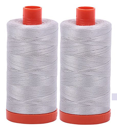 Aurifil Mako 2615 Gewinde, 50 W, 2 große Spulen in verschiedenen Farben von Aurifil