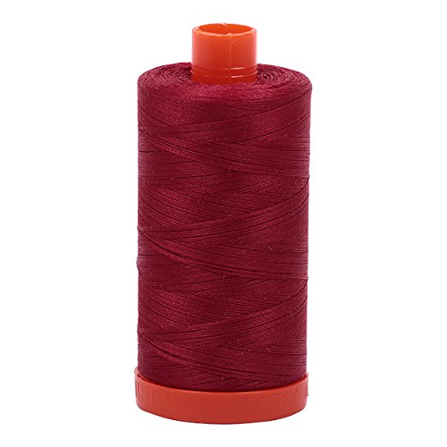 Aurifil Mako-Baumwolle Gewinde massiv 50 WT 1422yds Burgund von Aurifil