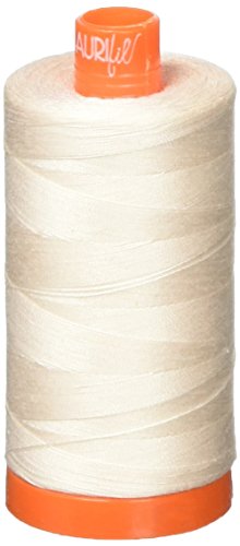 Aurifil Mako-Baumwollgarn, solide, 50 W, 1400 m, Austernfarben von Aurifil