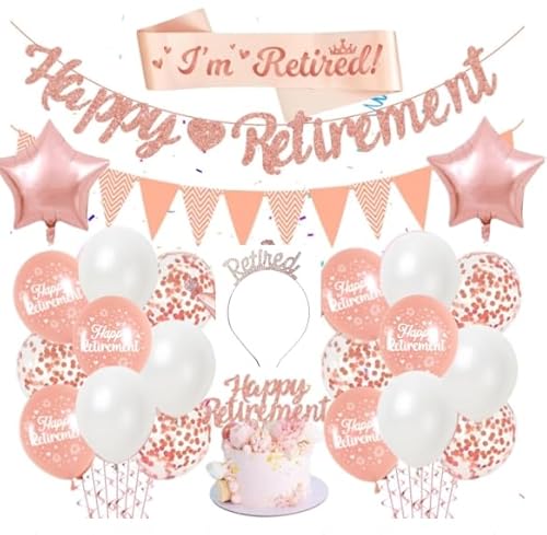 Happy Retirement Dekorationen Roségold Happy Retirement Dekorationen Roségold von Aurmonigo
