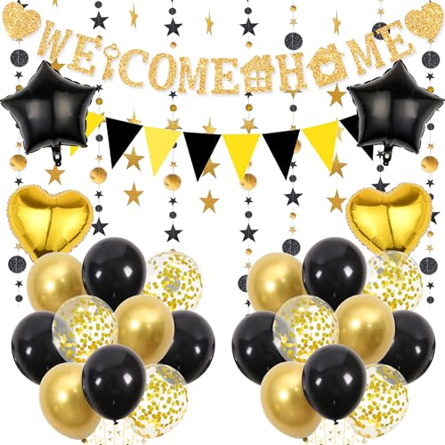 Schwarz und Gold Welcome Home Dekorationen von Aurmonigo