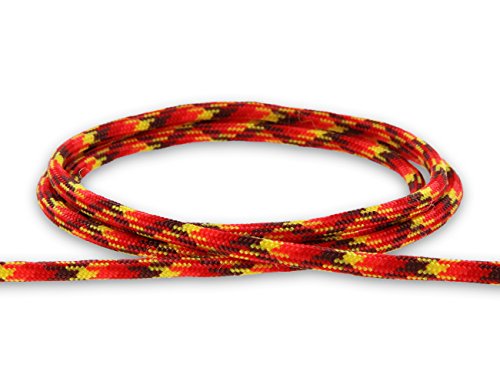 Auroris - Paracord 4mm Farbe/Länge wählbar - Variante: Flammen-rot/Länge 5m von Auroris