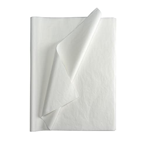 Seidenpapier bunt – 50 Blatt – 50 x 75 cm – Verpackungsmaterial für Kerzen, Kleidung, Seife – als Bastelpapier, Geschenkpapier – Hochzeit, Weihnachten – Füllmaterial in Versandkartons – WEISS von Ausgewählt verpackt