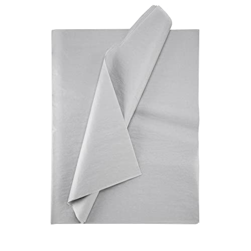 Seidenpapier bunt – 50 Blatt – 50 x 75 cm – Verpackungsmaterial für Kerzen, Kleidung, Seife – als Bastelpapier, Geschenkpapier – Hochzeit, Weihnachten – Füllmaterial in Versandkartons – GRAU von Ausgewählt verpackt