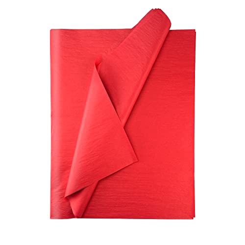 Seidenpapier bunt – 50 Blatt – 50 x 75 cm – Verpackungsmaterial für Kerzen, Kleidung, Seife – als Bastelpapier, Geschenkpapier – Hochzeit, Weihnachten – Füllmaterial in Versandkartons – ROT von Ausgewählt verpackt