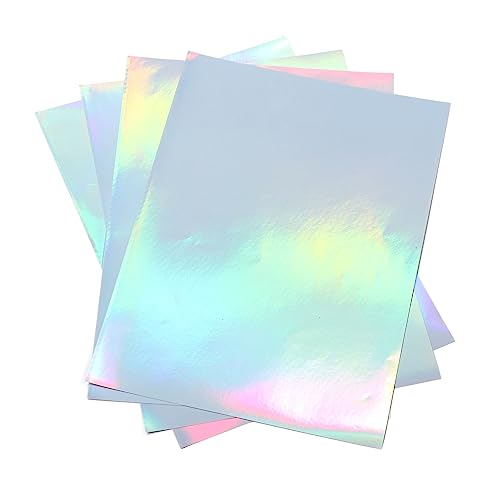 A4-Aufkleberpapier, Holografisches Inkjet-Aufkleberpapier, Laserfolie, 22 Blatt, Zum Drucken von Fotos, Sammelalben, Postern, Briefen von Ausla