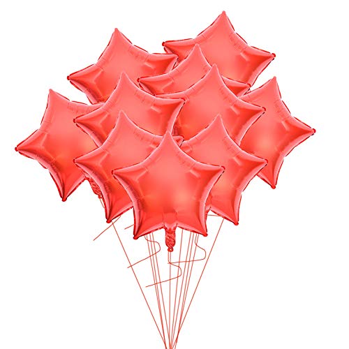 Aluminiumfolienballons in Verschiedenen Farben, Party, Hochzeit, Geburtstag, Dekoration mit Schönen und Einzigartigen Visuellen Effekten (Rot) von Ausla